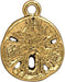 Antiqued Gold Sand Dollar Charm (21x17mm) - The Bead Chest