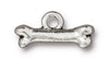 Antiqued Silver Dog Bone Charm (16x8mm)