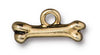 Antiqued Gold Dog Bone Charm (16x8mm)