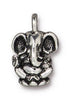 Antiqued Silver Ganesh Charm (18x12mm)