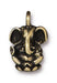 Antiqued Brass Ganesh Charm (18x12mm) - The Bead Chest