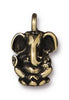 Antiqued Brass Ganesh Charm (18x12mm)