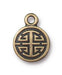 Antiqued Brass Chinese Lu Charm (15x11mm) - The Bead Chest