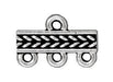 Antiqued Silver 3-1 Braided Link (15x10mm) - The Bead Chest