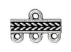 Antiqued Silver 3-1 Braided Link (15x10mm)