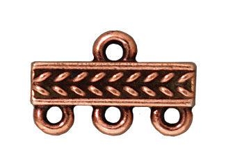 Antiqued Copper 3-1 Braided Link (15x10mm) - The Bead Chest