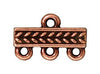 Antiqued Copper 3-1 Braided Link (15x10mm)