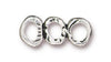 Antiqued Silver Intermix 3 Ring Bar Link (18x8mm)