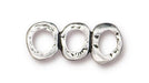 Antiqued Silver Intermix 3 Ring Bar Link (18x8mm) - The Bead Chest