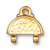 Gold Hammertone Stitch-In Link (21x13mm)