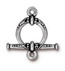 Antiqued Silver Plated Heirloom Toggle Clasp Set (15mm)