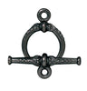 Midnight Black Heirloom Toggle Clasp Set (15mm)