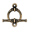 Antiqued Brass Heirloom Toggle Clasp Set (15mm)