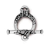 Antiqued Silver Butterfly Toggle Clasp Set (15mm)
