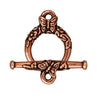 Antiqued Copper Butterfly Toggle Clasp Set (15mm)