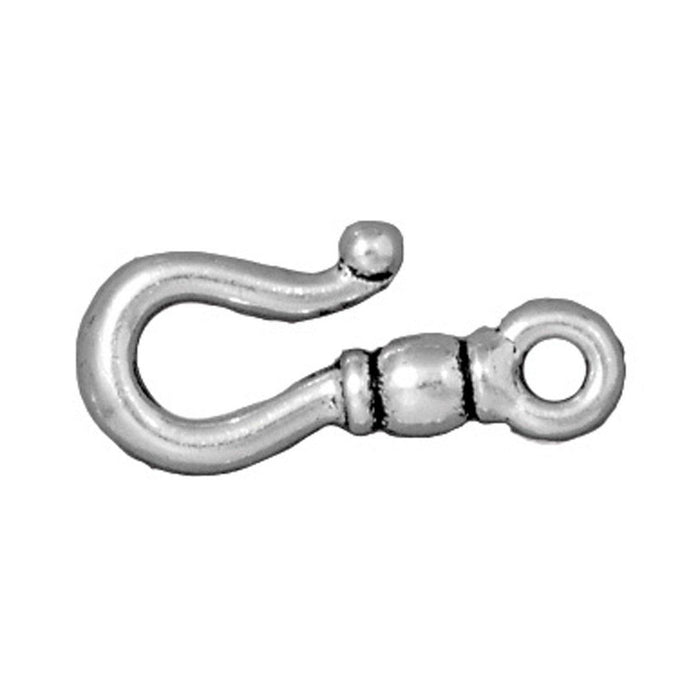 Antiqued Silver J-Hook Clasp (9x20mm) - The Bead Chest