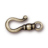 Antiqued Brass J-Hook Clasp (9x20mm)