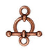 Antiqued Copper Bar & Ring Toggle Clasp Set (10mm) - The Bead Chest
