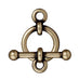 Antiqued Brass Bar & Ring Toggle Clasp Set (12mm) - The Bead Chest