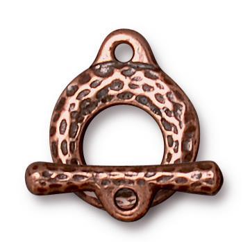 Antiqued Copper Maker Toggle Clasp Set (14mm) - The Bead Chest