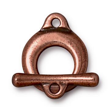Antiqued Copper Maker Toggle Clasp Set (14mm) - The Bead Chest