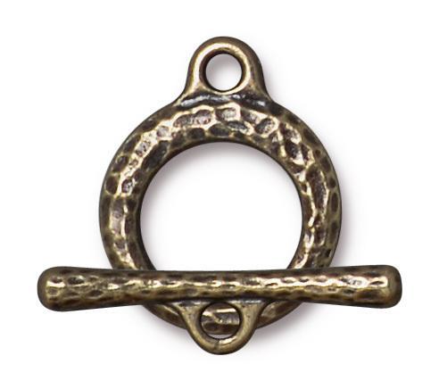 Antiqued Brass Craftsman Toggle Clasp Set (16mm) - The Bead Chest