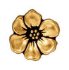 Antiqued Gold Apple Blossom Button (16x5mm)