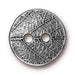 Pewter Round Leaf Button (17mm) - The Bead Chest