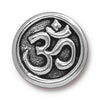 Antiqued Silver Om Button (17mm)