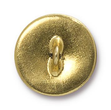 Antiqued Gold Om Button (17mm) - The Bead Chest