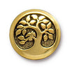 Antiqued Gold Bird in a Tree Button (17mm)