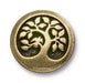 Antiqued Brass Bird in a Tree Button (17mm) - The Bead Chest