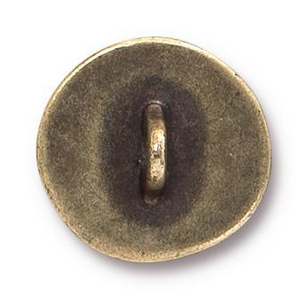 Antiqued Brass Sand Dollar Button (17mm) - The Bead Chest