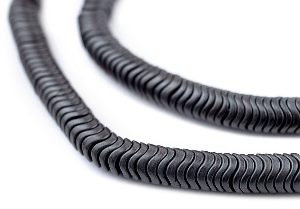 Grey Hematite Interlocking Snake Beads (6mm) - The Bead Chest