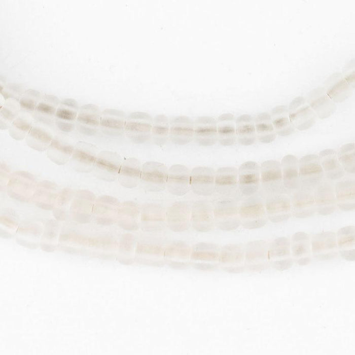 Matte Clear Ghana Glass Seed Beads (4mm) - The Bead Chest