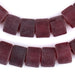 Deep Red Recycled Glass Beads (Tabular) - The Bead Chest