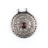 Carnelian-Inlaid Afghan Tribal Pendant (40x45mm)
