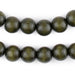 Olive Green Round Natural Wood Beads (12mm) - The Bead Chest