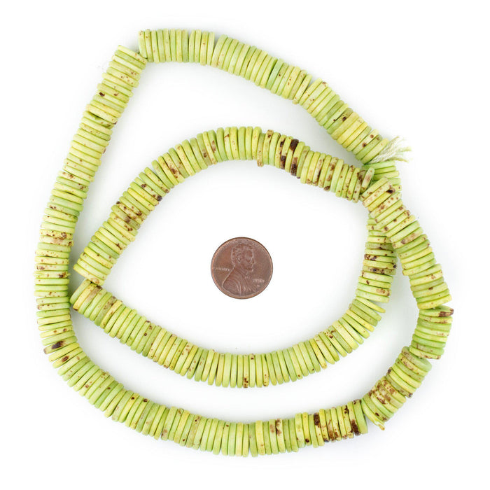 Jade Green Bone Button Beads (10mm) - The Bead Chest
