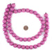 Magenta Round Natural Wood Beads (16mm) - The Bead Chest