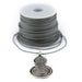 0.8mm Grey Round Leather Cord (75ft) - The Bead Chest
