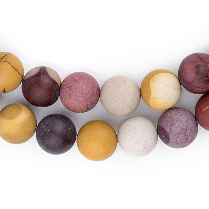 Matte Round Mookaite Beads (12mm) - The Bead Chest