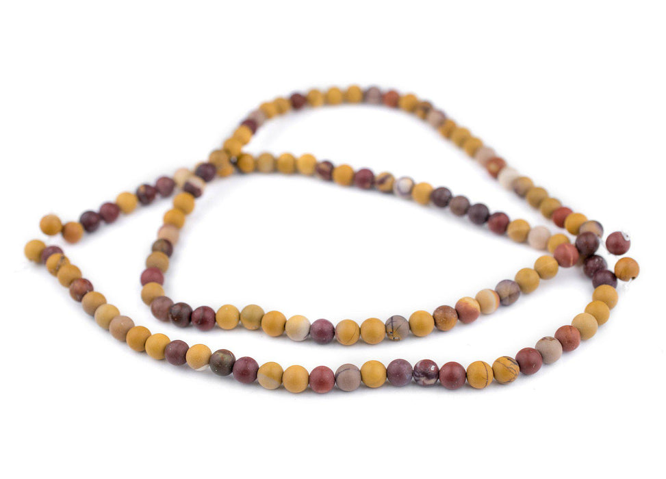 Matte Round Mookaite Beads (6mm) - The Bead Chest