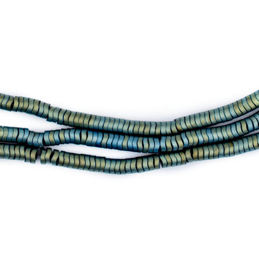Green Hematite Interlocking Snake Beads (4mm) - The Bead Chest
