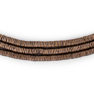 Copper Hematite Interlocking Snake Beads (4mm)