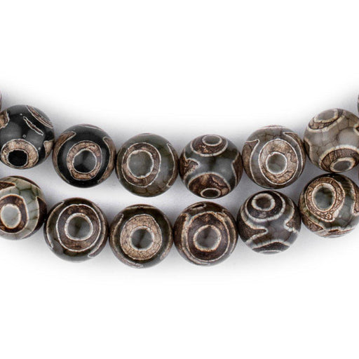 Premium Round Tibetan Agate Beads (10mm) - The Bead Chest