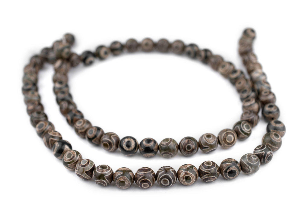 Premium Round Tibetan Agate Beads (10mm) - The Bead Chest