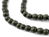 Olive Green Round Natural Wood Beads (6mm) - The Bead Chest