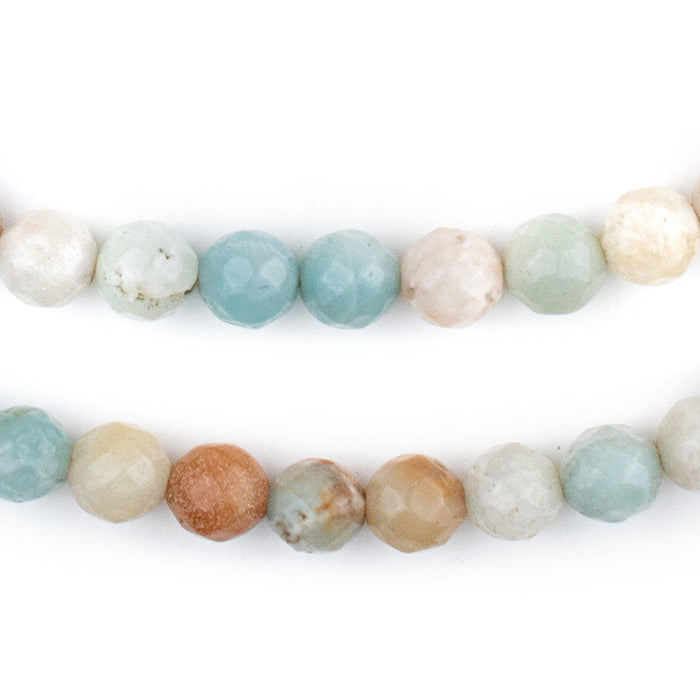 Faceted Round Amazonite Beads (8mm) - The Bead Chest