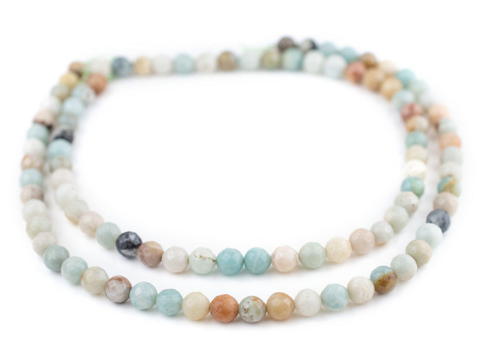 Faceted Round Amazonite Beads (8mm) - The Bead Chest